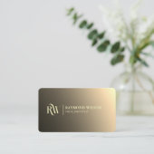 シックプロフェッショナルグラデーショフェイクン金ゴールドモノグラム 名刺 (スタンド正面)