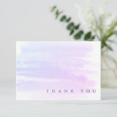 シックプロフェッショナルグラデーションピンクブルーウォーター色 サンキューカード (スタンド正面)