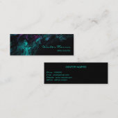 シックプロフェッショナルブラック芸術的 スキニー名刺 (正面/裏面)