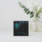 シックプロフェッショナルブラック芸術的 スクエア名刺 (スタンド正面)