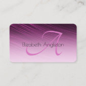 シックプロフェッショナルモノグラムパープルストリークグラデーションス 名刺 (正面)