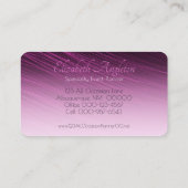 シックプロフェッショナルモノグラムパープルストリークグラデーションス 名刺 (裏面)