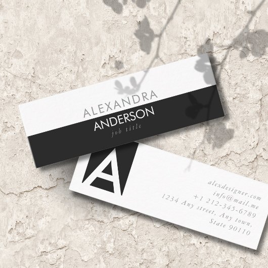 シックプロフェッショナルモノグラムミニマル スキニー名刺