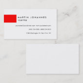 シックプロフェッショナルレッドホワイトプロファイル名刺 名刺 (正面/裏面)