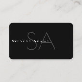 シックプロフェッショナル白黒モノグラムの 名刺 (正面)