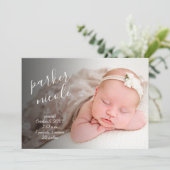 シックベビーフォトコラージュ誕生 案内状 (スタンド正面)