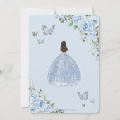 シックベビーブルーフローラプリンセスアーチキンセアニラ 招待状 (裏面)