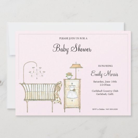 シックベビールーム 招待状 (正面)