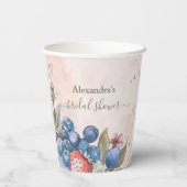シックベリースイートストロベリーブライダルシャワー 紙コップ (裏面)