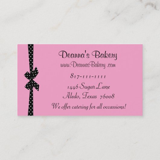 シックベーカリー名刺 名刺 (裏面)