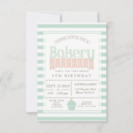 シックベーカリー誕生日パーティーの招待 招待状