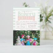 シックベーカリー誕生日 |フォト招待状 招待状 (スタンド正面)