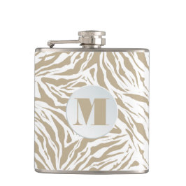 シックベージュアニマルプリント モノグラムの フラスク