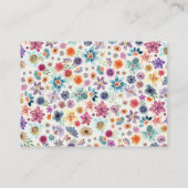 シックベージュワお洒落ルドフラワー金ゴールドタイポグラフィ プレイスカード (裏面)