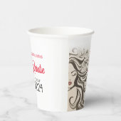 シックベージュ美容師卒業パーティーレトロ 紙コップ (右)