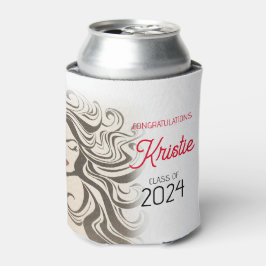 シックベージュ美容師卒業パーティーレトロ 缶クーラー