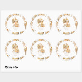 シックベージュ金ゴールドバシネカスタム ラウンドシール (シート)