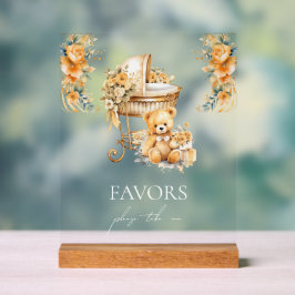 シックベージュ&金ゴールドの恩恵 アクリルサイン