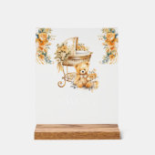 シックベージュ&金ゴールドの恩恵 アクリルサイン (正面)