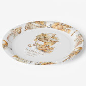 シックベージュ&金ゴールドバシネカスタム ペーパープレート (アングル)