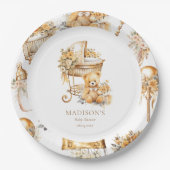 シックベージュ&金ゴールドバシネカスタム ペーパープレート (正面)