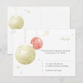 シックペイズリークリスマスウェディングRSVP インビテーションポストカード (正面/裏面)