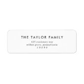 シックホリデーカードファミリー差出人住所ラベル ラベル (正面)