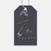 シックホリデーティザシーズンダスティブルーコッパー ギフトタグ (裏面)