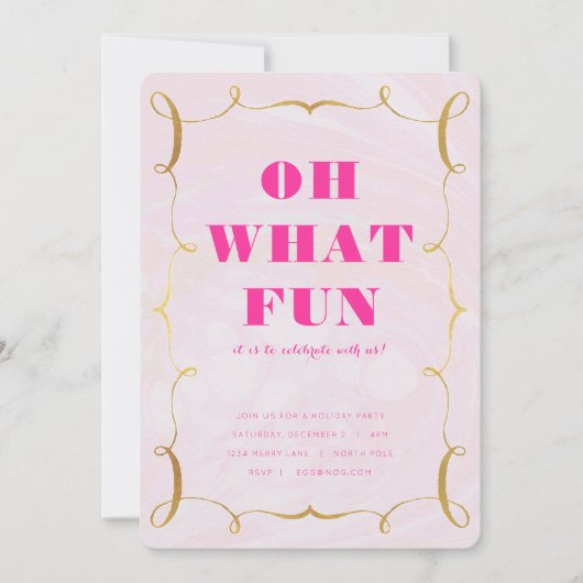 シックホリデーパーティ招待状 招待状 (正面)