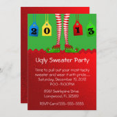 シックホリデー/クリスマスブリーセーターパーティー 招待状 (正面/裏面)