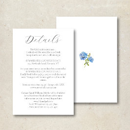 シックホワイトアジサイ |の結婚詳細情報カード サンキューカード