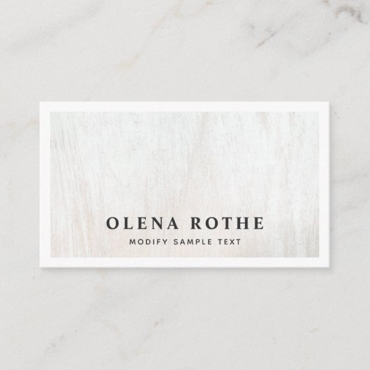 シックホワイトウッドプロフェッショナルコール コーリングカード (正面)