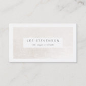 シックホワイトオンシメリーホワイトエレガントモダン 名刺 (正面)