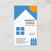 シックホワイトハウスオレンジサンピケットフェンス不動産仲介業者 名刺 (正面)