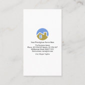 シックホワイトハウスピケットフェンスモチーフハンディマン 名刺 (裏面)