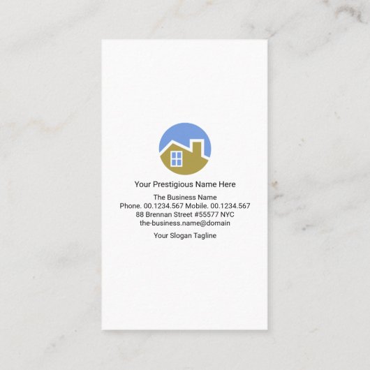 シックホワイトハウスピケットフェンスモチーフハンディマン 名刺 (裏面)