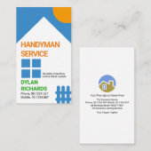 シックホワイトハウスピケットフェンスモチーフハンディマン 名刺 (正面/裏面)