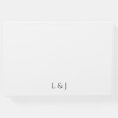 シックホワイトフローラアジサイ結婚ズゲストブック ゲストブック (裏面)