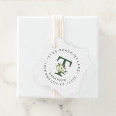 シックホワイトフローラ円形住所 シール結婚ズ フェイバータグ (インサイチュ)