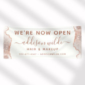 シックホワイトマーブルアゲートバラ金ゴールドビジネス 横断幕