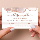 シックホワイトマーブルアゲートバラ金ゴールド 予約カード