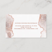 シックホワイトマーブルアゲートバラ金ゴールド 予約カード (裏面)