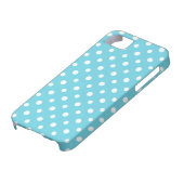シックホワイト水玉模様オンターコイズ Case-Mate iPhoneケース (下部)