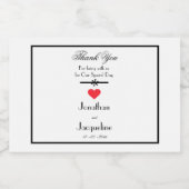 シックホワイト結婚ズサンキューミニワきらめくインL スパークリングワインラベル (シングルラベル)