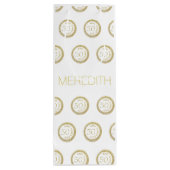 シックホワイト金ゴールドフィフティー&ファビュー50誕生日 ワインギフトバッグ (裏面)