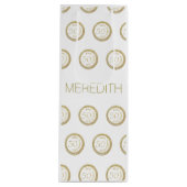 シックホワイト金ゴールドフィフティー&ファビュー50誕生日 ワインギフトバッグ (正面)