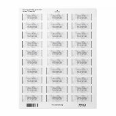 シックホワイト&グレーマーブル結婚ズ差出人住所 ラベル (フルシート)