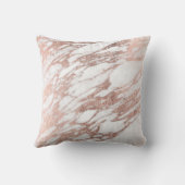 シックホワエレガントイト&バラ金ゴールド大理石モノグラム クッション (裏面)