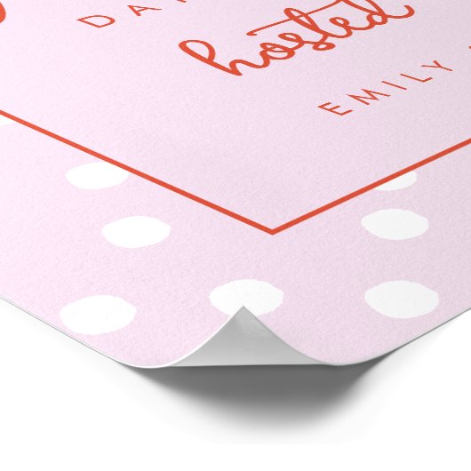 シックボウ水玉模様ガレンティーネズデイパーティーウェルカム ポスター (角)