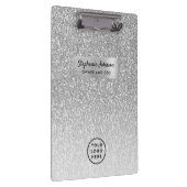 シックボスレディCEOロゴシルバーグリッター グラデーション クリップボード (右)